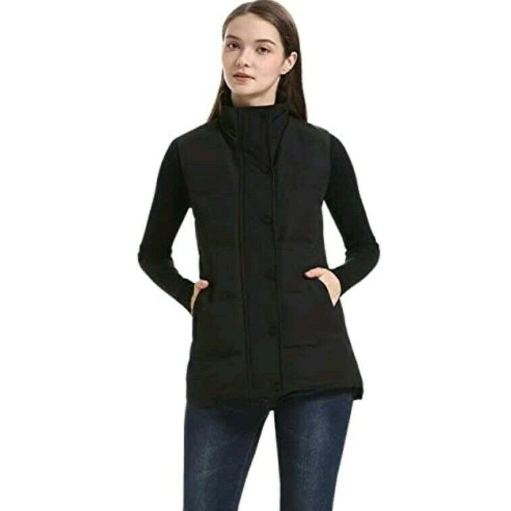 Women's Waterproof Down Vest With 90% Down Puffer